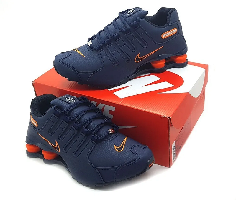 TÊNIS NIKE SHOX NZ MARINHO LARANJA