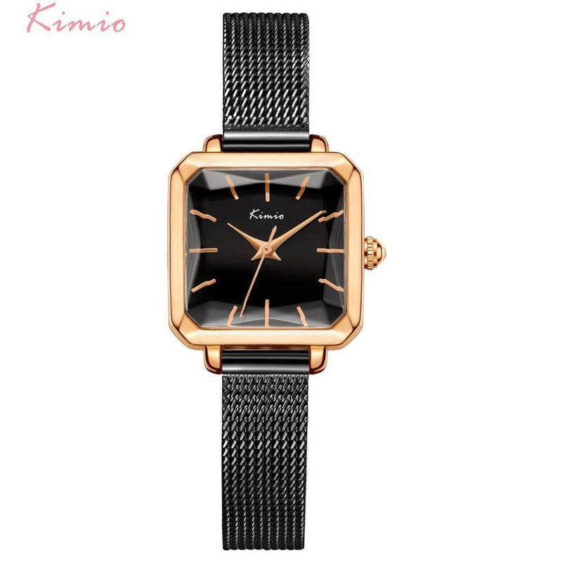 Relógio Feminino Nigth Kimio À Prova D'água Pulseira em Aço Inoxidável Quartz